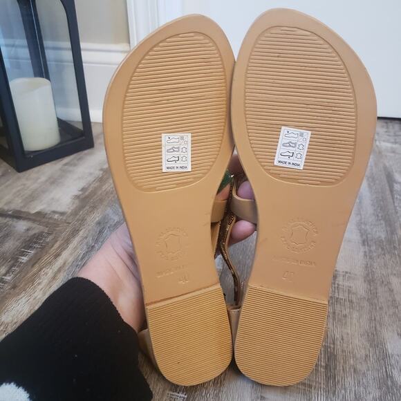 Aspiga Hand Crafted Women's Tan Carrie Beaded Sandals Size 8.5 (40) - Picture 8 of 8